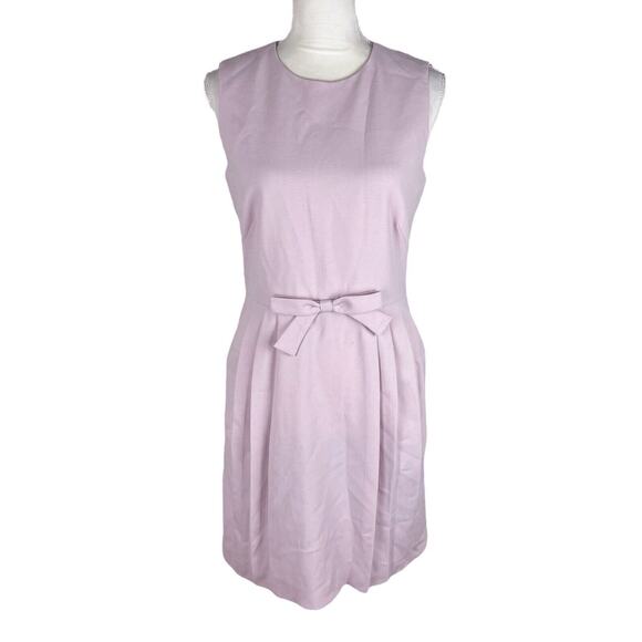 Red Valentino Wool Blend Pink Dress Sleeveless Valentine Bow Waist Zip Size 44 - Picture 1 of 9